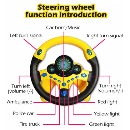 Engaging Infant Shining Electric Steering Wheel Toy with Lights and Sounds - Perfect for Early Education and Imaginative Play!