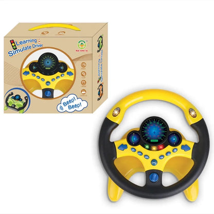 Engaging Infant Shining Electric Steering Wheel Toy with Lights and Sounds - Perfect for Early Education and Imaginative Play!