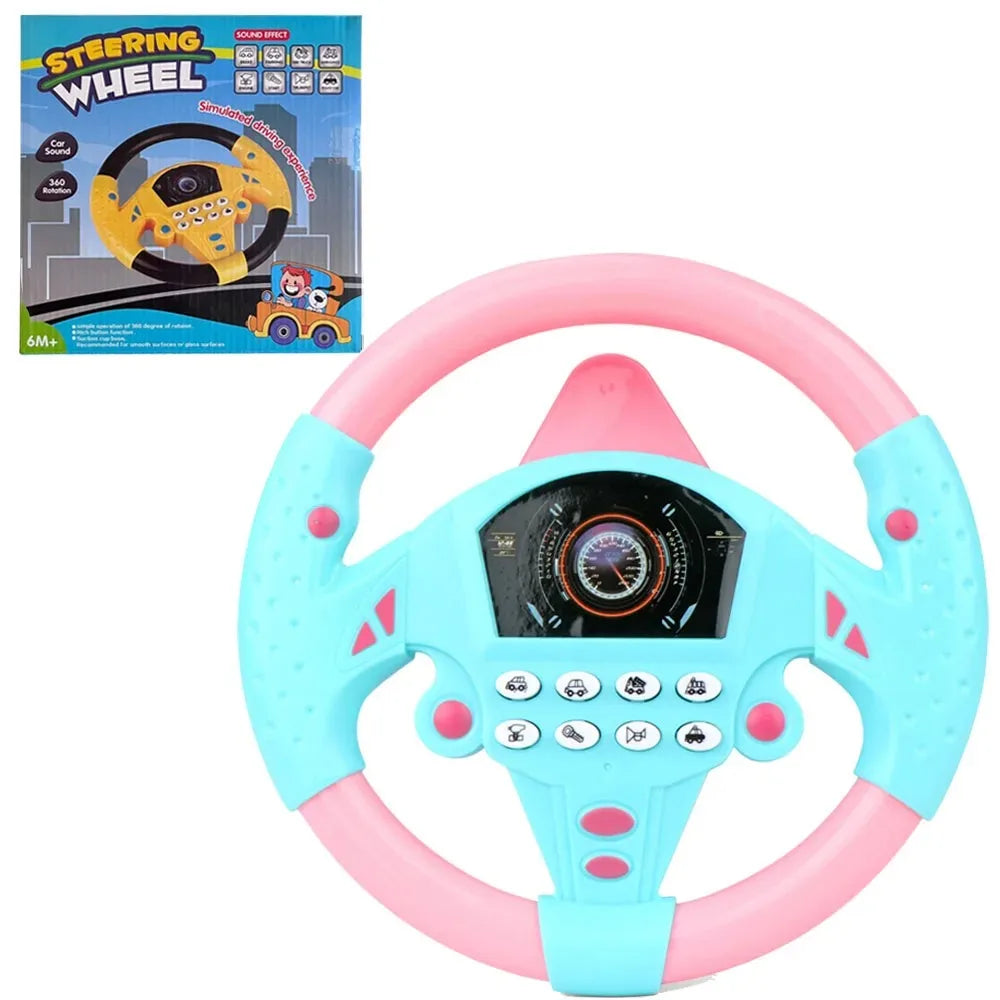 Engaging Infant Shining Electric Steering Wheel Toy with Lights and Sounds - Perfect for Early Education and Imaginative Play!