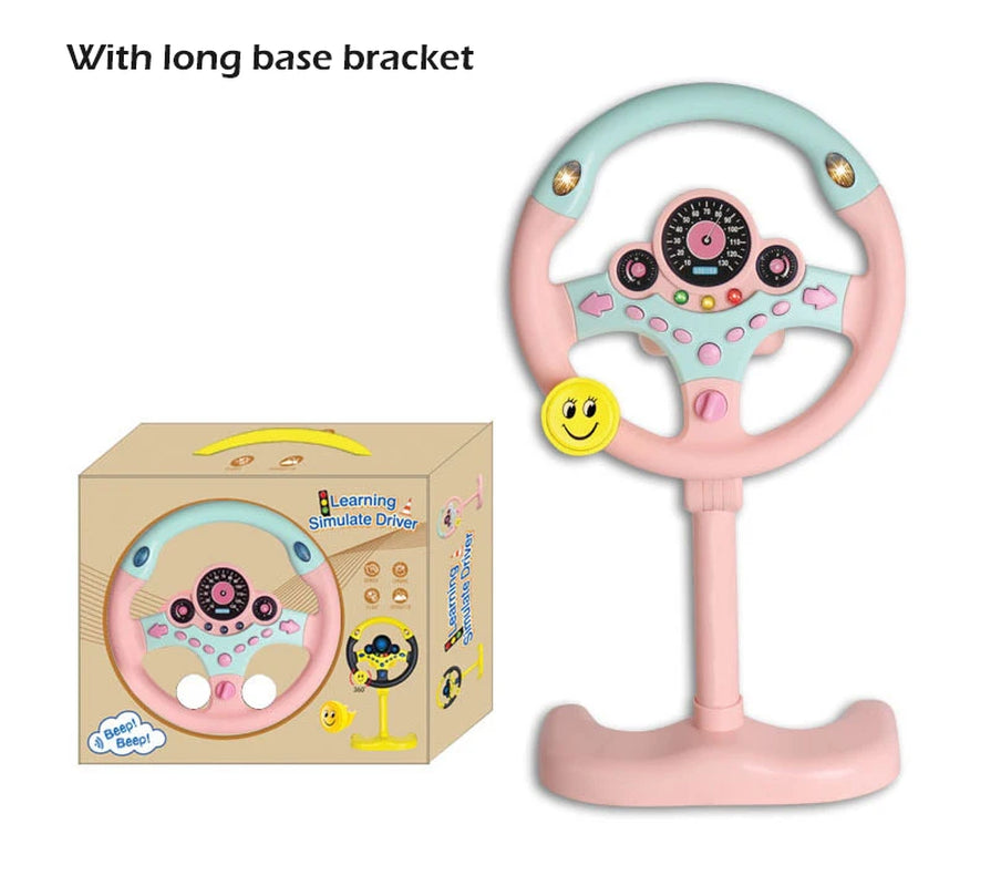 Engaging Infant Shining Electric Steering Wheel Toy with Lights and Sounds - Perfect for Early Education and Imaginative Play!