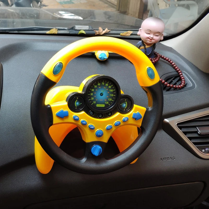 Engaging Infant Shining Electric Steering Wheel Toy with Lights and Sounds - Perfect for Early Education and Imaginative Play!