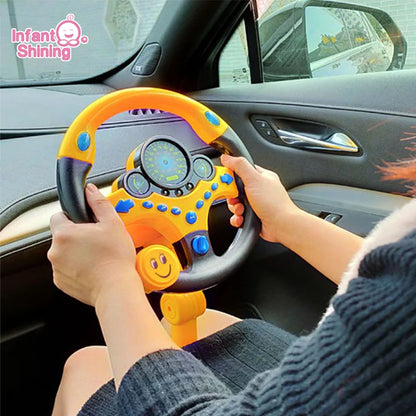 Engaging Infant Shining Electric Steering Wheel Toy with Lights and Sounds - Perfect for Early Education and Imaginative Play!