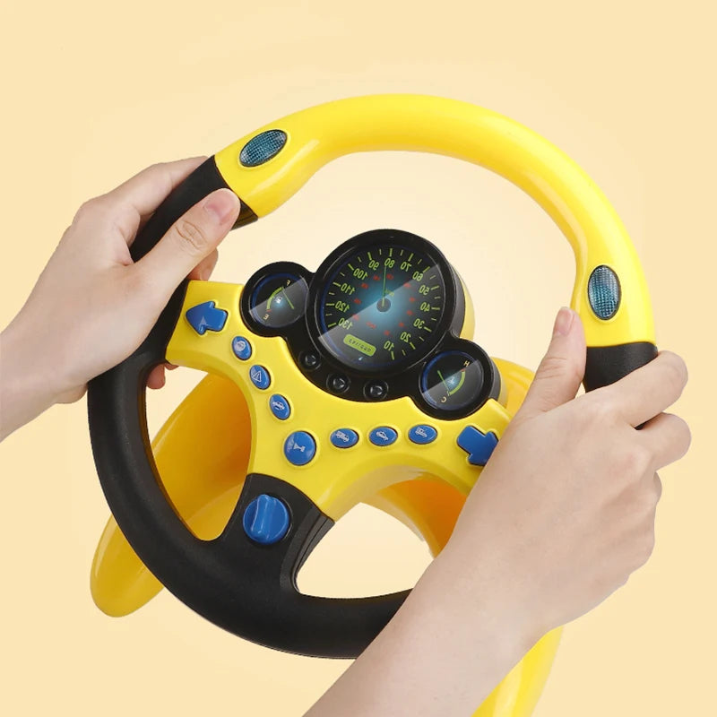 Engaging Infant Shining Electric Steering Wheel Toy with Lights and Sounds - Perfect for Early Education and Imaginative Play!