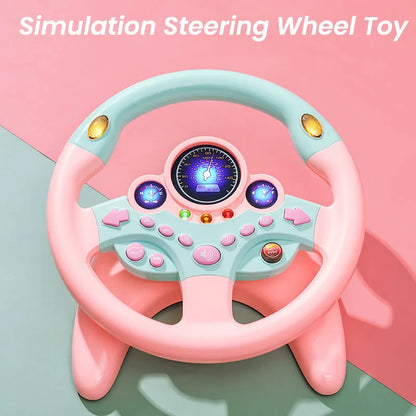 Engaging Infant Shining Electric Steering Wheel Toy with Lights and Sounds - Perfect for Early Education and Imaginative Play!