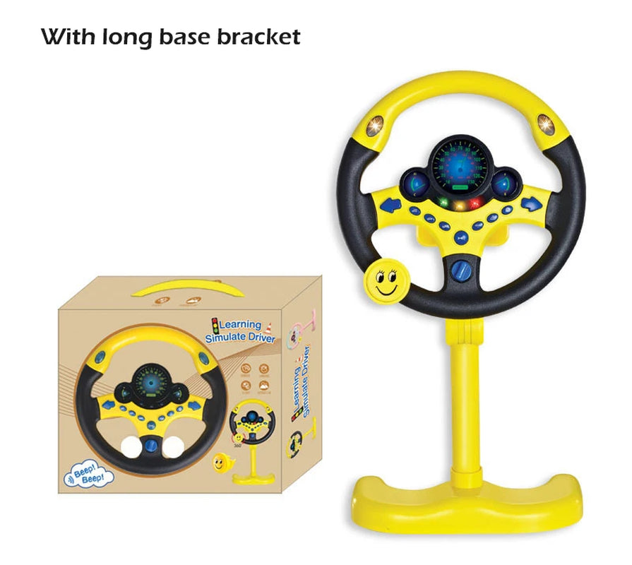 Engaging Infant Shining Electric Steering Wheel Toy with Lights and Sounds - Perfect for Early Education and Imaginative Play!